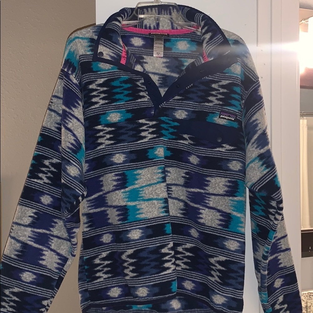 Patagonia Patterned Pullover Fleece Jacket